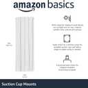 Amazon Basics Portable Room Darkening Light Blocking Blackout Curtain Shade with Suction Cups, 100% Polyester, 50"W x 78"L,White, 1-Pack