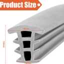 Kingdder Concrete Expansion Joint Filler Driveway Crack Filler Flexible EPDM Rubber Strip for Concrete Crack Repair Replacement Weather Aging Resistance Expansion Joint(1/2'' Wide, 25 ft Long)