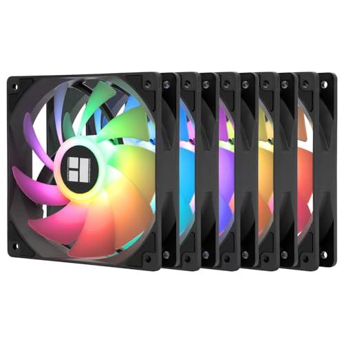 Thermalright TL-C12C-S X5 CPU Air Fan, 120mm Silent Computer Case Cooler Fan, with S-FDB Bearing, up to 1550RPM Speed PC Cooling,5-Packs
