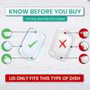 Replacement Lid fits Pyrex 9x13 233 Glass Casserole Baking Dish Container with Tab Handles, for 3-Quart Model 233-PC (Turquoise)