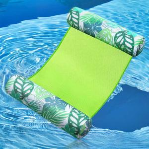 Lunmon Pool Floats Foam Hammock for Adults Large Non Inflatable Swim Noodles Bag Water Floating Bag Lounge Chairs PVC Bean Quick-Drying Mesh Fabric Fun Accessories Summer Beach Party, 39.37 x 25.59 x 5.91"