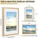 16x24 Picture Frame Set of 2, Wood Frame with Real Glass, Wide Border, 16X24 in
