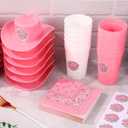 2 x JarThenaAMCS Cowgirl Hat Bowls with Napkins Cups and Stickers Serves 12