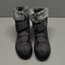 Aomigoct Women Winter Snow Boots: Fur Lined Warm Slip On Boots for Women Waterproof Booties Comfortable Outdoor (10.5, Grey)