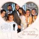 100 Pcs Wedding Hand Fans for Guests Bulk Plastic Round Decorative Fans with Handle for Wedding Party Favors(Bride and Groom Style)