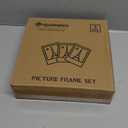 upsimples 8x8 Picture Frame Made of High Definition Glass, Display Pictures 5x5 with Mat or 8x8 Without Mat, Gallery Wall Frame Set, Black