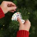 34HD Gifts for Christmas, Christmas Ornament Ceramic 2-Side Printed, Christmas Decorations for Trees 6 (Singer)