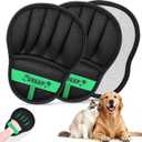 Upgraded Pet Hair Removal Glove for Dogs & Cats, Electrostatic Five-Finger Hair Remover for Furniture, Couch, Carpet, Clothing& Car Seat, 2Pcs Reusable Magic Brush Pet Hair Remover Tool (Black)