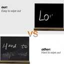 Mini Tabletop Chalkboard Sign with Base Stand, 5 X 6 Inch Vintage Wooden , Set of 12 Pack, Ideal for Table Numbers, Food Signs, Message Boards, Party Decorations, Event Supplies