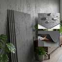 KASARO 3D Faux Stone Wall Panels, 4 PCS MCM Flexible Wainscoting Panels for Exterior/Interior Decor, Modified Clay Material, Accent for Home, Art, Commercial, Cement Grey, 47.2 23.6 inch
