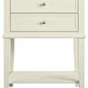 Ameriwood Home Franklin Accent Table with 2 Drawers, Soft White