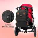 Dikaslon Diaper Bag Backpack with Portable Changing Pad, Pacifier Case and Stroller Straps, Large Unisex Baby Bags for Boys Girls, Multipurpose Travel Back Pack Moms Dads, Black