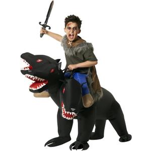 Morph 3 Head Dog Costume, Inflatable Dog Costume Kids, Blow Up Dogs Costumes, Boys Halloween Costumes