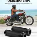 Benlari 1inch Handlebar Grips, Cable Throttle Hand Grips, Non-Slip Rubber Motorcycle Handgrips Fit for Harley Davidson Touring Dyna Softail Sportster 883 1200