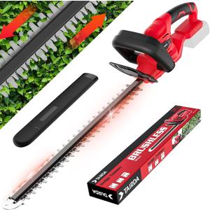 TAIRDA Hedge Trimmer for Milwaukee M18 18v Battery (NO Battery), Cordless Electric Hedge Trimmer with 1600RPM Brushless Motor, 22'' Dual-Action Blade with 3/5'' Cutting Capacity (Bare Tool)