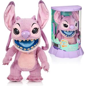 WOW! STUFF Disney Angel Puppetronic by RealFX | with a Limited 1st Edition Certificate | Looks, Feels & Sounds Real! | Disney's Lilo & Stitch | Over 100 Action & Sounds | 18" High | Ages 6+