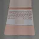 LAMA Wireless Keyboard Case with Touchpad for iPad 10.2" 9th 8th 7th Generation, Detachable Bluetooth Keyboard with Pencil Holder for iPad 10.2 Inch/iPad Air 10.5"(3rd Gen)/iPad Pro 10.5 in, Pink