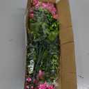 Grunyia 10 Bundles Artificial Fake Flowers, Faux Outdoor Plastic Plants UV Resistant Shrubs Outside Indoor Decorations (Pink-Eucalyptus)