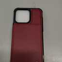 Vinich for iPhone 15 Pro Max Wallet Case with Card Holder, RFID Blocking Credit Slots Kickstand Shockproof Phone Cover for Women Men, Burgundy