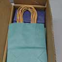 qiqee 100Pcs Mini Size Paper Gift Bags with Handles - 4.5"2.5"6" Kraft Small Party Bags - 16 Solid Colors