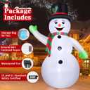 GOOSH 7 FT Christmas Inflatables Outdoor Decorations, Waving Snowman Blow up Yard Decoration with Built-in Bright LED Outside Decor for Holiday Party Patio Garden Lawn