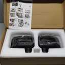 LED Side Mirror with Amber Sequential Turn Signal Lights and White Daytime Running Lights Fit for Jeep Wrangler JK JKU 2007-2018 (1 Pair)