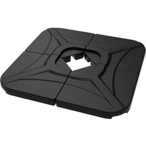 wikiwiki Compact Base 230 Lbs Offset Patio Umbrella Base Umbrella Weighted Base Water & Sand Filled Weights Plate Set, for Offset Hanging Umbrella & Cantilever Umbrella (Black)