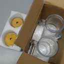 Birity 24oz Glass Cups with Lids and Straws,Glass Tumbler with Handle,2 setReusable Glass Ice Coffee Cups with Lid and Straw for Smoothies,Tea,Juice,Boba Cup for Cold & Hot Drinks,Travel Cup