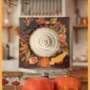 qiqee Thanksgiving 6x6x5 Cake Box, 18 Sets Thanksgiving Cake Box with Window  18 Sets 6" Thanksgiving Brown Pumpkin Cake Round Boards, 6inch Cake Containers