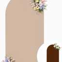 Wedding Arch Backdrop Cover, 7.2FT Nude Brown Arch Cover Stretchy Backdrops, Double-Sided Arch Stand Covers for Wedding Ceremony, Baby Shower, Birthday Party Decoration