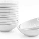 12 Pack Soy Sauce Dish Ceramic Dipping Bowls Bulk, 1.2 Oz White Dipping Sauce Bowls/Dishes, Small Dipping Sauce Cups for Sushi Ketchup Olive Oil Appetizer