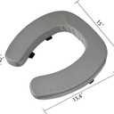 Padded Toilet Seat Cushion with 2-Inch High-Density Foam & Waterproof PU Fabric, U-Shape Padded Toilet Cushion - Secure Hook & Loop Tape, Fits Standard Toilets (Grey)