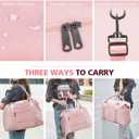 TOPBAG Travel Duffle Bag, Waterproof Weekender Carry On Tote Bags for Women, Sport Gym Bag for Men, Hospital Bag for Labor and Delivery, Overnight Luggage Bag with Trolley Sleeve Coral Pink