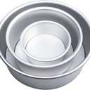 Cake Pan With Removable Or Solid Bottom, Nonstick Qi Feng Cake Mold,Aluminum Alloy, Thickened, For Bakery Or Home Use, Round Baking Mold, Sold In Sets Of 3,Sizes 4/6/8 Inches