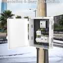 Outdoor Electrical Junction Box, Ventilation and Heat Dissipation ABS Plastic Project Enclosure with Internal Mounting Panel 13"x 9.2"x 3.7"