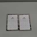 YiPinYin 4x6'' Bamboo Detail Designs Silver Metal Picture Frame 2 Pack, Elegant Silver Plated Baby Nurse Photo Frames 4x6'' With Soft Touch Velvet Backing for Desktop and Wall Dcor