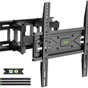 USX MOUNT Full Motion TV Wall Mount for Most 32-70 inch TVs up to 99 lbs, Wall Mount Bracket with Dual Articulating Arms, Swivel, Tilt, Max VESA 400x400mm, TV Mount Fits 12”/16” Wood Studs