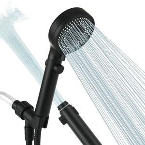 DOILIESE Handheld Shower Head with Hose 60 Inch, High Pressure Shower Head with On Off Switch Button 3 Modes, Matte Black