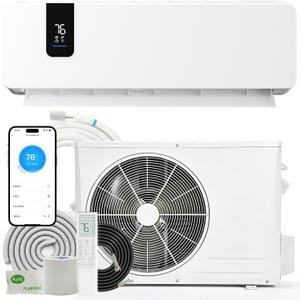YITAHOME 20 SEER2 18000 BTU Mini Split AC/Heating System, 208-230V Pre-charged Air Conditioner Heat Pump, Energy Efficient Inverter Split Unit AC, Compatible with Wifi & Alexa, Cool Up to 1250 Sq. Ft