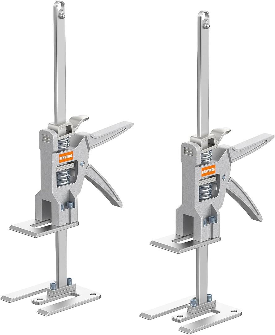 Labor-Saving Arm Jack Multifunctional Construction Jacks, Furniture JacksLift Height 10 inches 400lb Load-Bearing for Installing Windows and Doors, Lifting Furniture, Woodworking Tools (Silver)