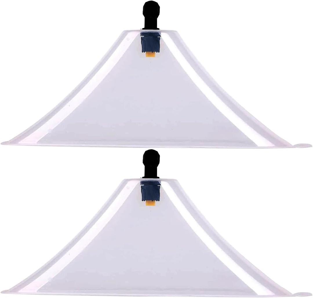 Drift Guard with Flat Sprayer Nozzle,Prevents Drift of Fine Droplets,for Use with Backpack Sprayer Small Drift Guard (clear, 38CM-2PCS)