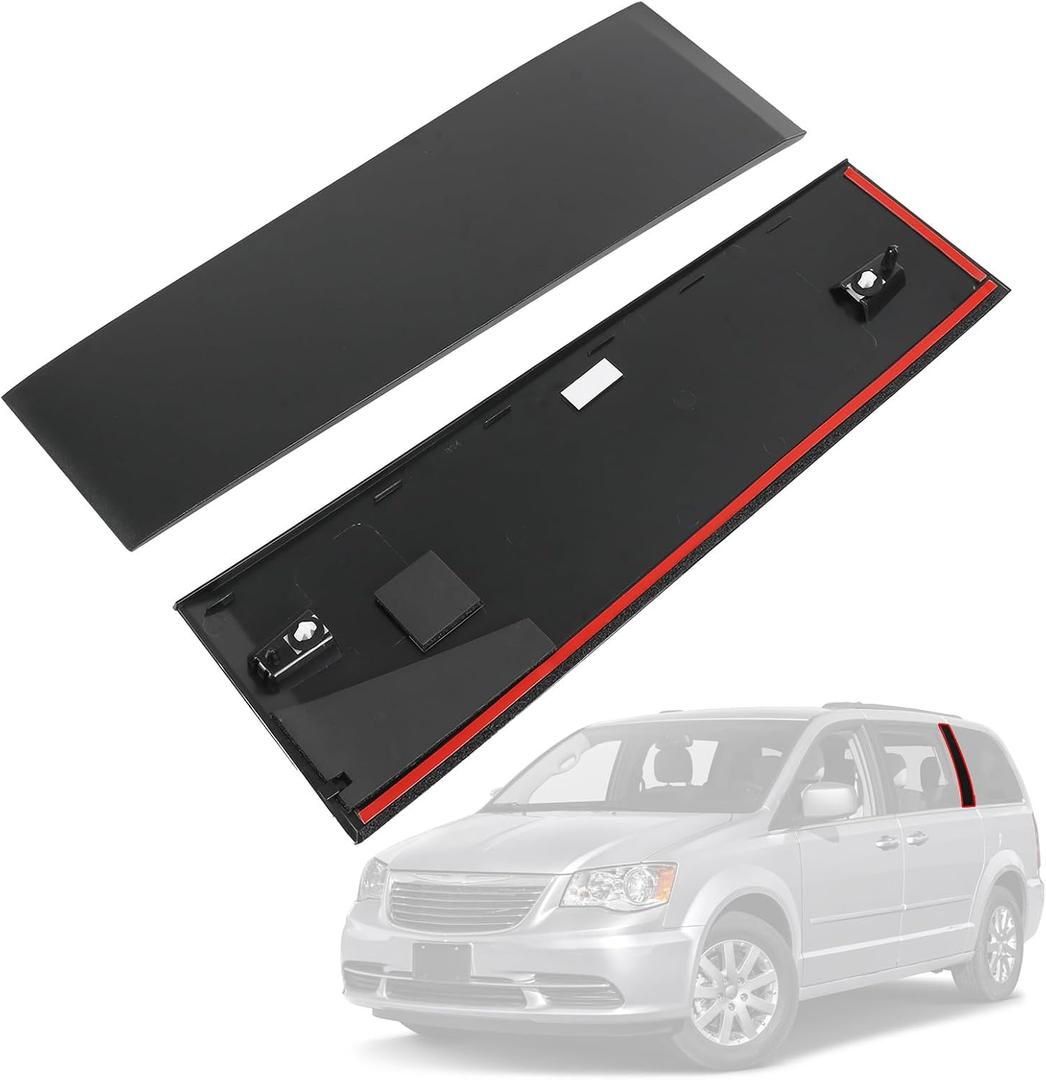 Rearward Door C-Pillar Windshield Outer Trim Set (Left&Right) 47877 47876 | Replacement for Chrysler Town & Country 2008-2016,Voyager Dodge Grand Caravan 2008-2020 Rear Driver & Passenger Side 2 Pack