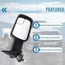 Right Passenger Side Mirror Compatible With 2019-2026 Ram 1500 With Power Folding Power Glass Heated Turn Signal Puddle Light Matte Black Replace#68276500AH (8+2Pins)