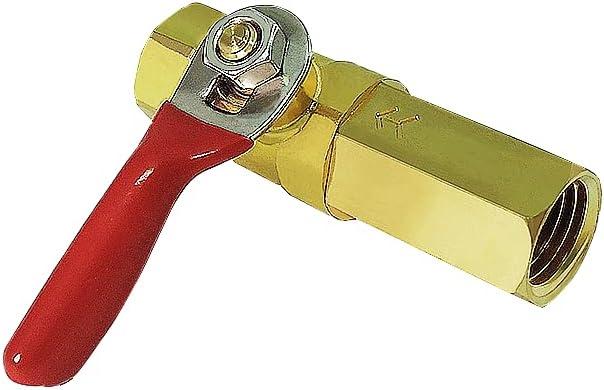 AIGO Forged Brass Mini Ball Valve, Check Valve, 180 Degree Operation Handle, Rated to 600WOG (Pack of 1) (1, 1/4" NPT Female x 1/4" NPT Female)