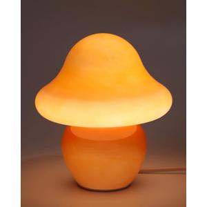 Mushroom Lamp Orange Glass Mushroom Table Lamp for Bedrooms, Living Room, Aesthetic Lamps for Bedroom, Cute Bedside Lamp