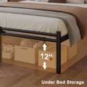Yicensen Full Size Bed Frame with Headboard and Footboard, 14 Inch Metal Platform Full Bed Frame with Steel Slat Support, No Box Spring Needed, Noise Free, Easy Assembly, Black