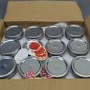 8 oz Wide Mouth Mason Jars with Embossing Pattern&Volume Marks,12 Pack Half Pint Canning Jars with Tags & Brush,Glass Storage Jars with Lids for Yogurt,Overnight Oats,Food Storage,Gift Giving & Crafts
