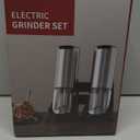 QTDHG Electric Salt and Pepper Grinder Set TypeC Fast Charging, Automatic Salt and Pepper Shakers Adjustable Coarseness, Stainless Steel Rechargeable Salt and Pepper Grinder with LED Light