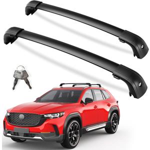 KINGGERI 300lbs Roof Rack Cross Bars Compatible with Mazda CX50 CX-50 2023 2024 2025 2026, Lockable Aluminum Roof Rails Crossbars Rooftop Cargo Basket Carrier Bag Luggage Rails