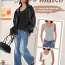4 Pcs Womens Thermal Tank Tops Sleeveless Sweetheart Neck Undershirts Fleece Base Layer Lightweight Underwear Tops (S)